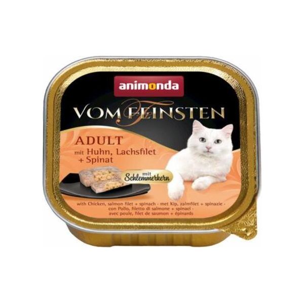 Animonda Vom Feinsten Adult Gourmetkern Con Pollo, Filetto Di Salmone E Spinaci 100Gx32-image