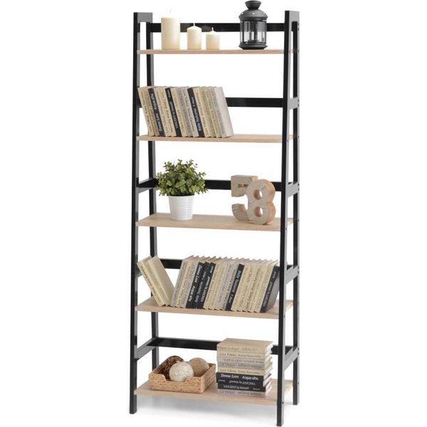 Mensola Alta Kelan - Nero / Rovere Sonoma-image