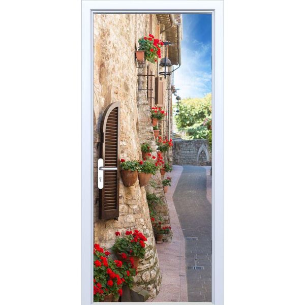 Adesivo Per Porta In Tessuto, BlumenstraßE 012PD-image