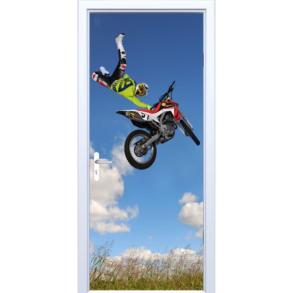 Motocross Jumps 747PD Adesivo Per Porte In Tessuto-image