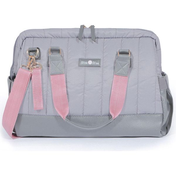 Borsa Fasciatoio Milk&Moo, Pratica Organizzazione, Borsa Fasciatoio A Tracolla Con Diversi Scomparti, Tasche Isolate Per Biberon, Cinghie Per Carrozzina Incluse, Antrasit-image