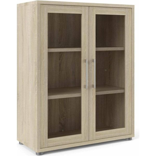 Dmora Credenza Ampezzo 40X89X113H Cm Marrone Quercia, Apertura Battente 2 Ante-image