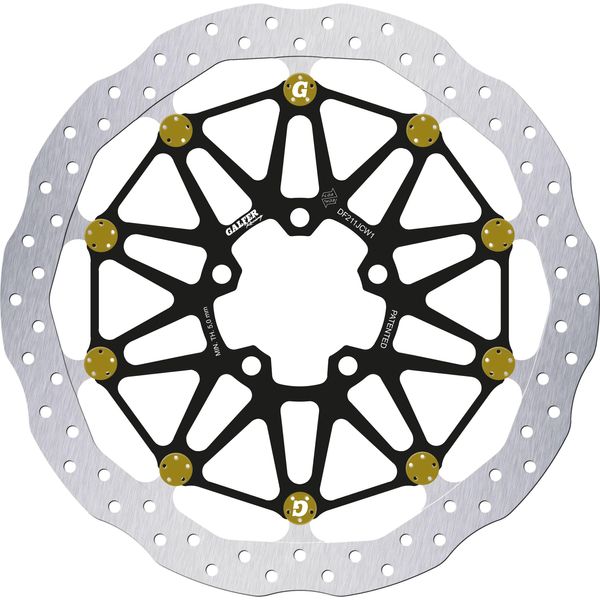 Set Di Dischi Freno Galfer 2X DF211JCW1G03 Wave® Floatech Road Flottante Anteriore 330X6Mm Per Kawasaki ZX-10R 1000 Ccm Anno 2017 - 2024-image