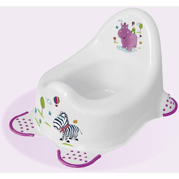 Vasetto Per Bambini Keeeper "Adam Hippo"", Bianco Con Stampa Con Piedini Gommati, Materiale: Pp, - 1 Pezzo (1864810001200)"-image