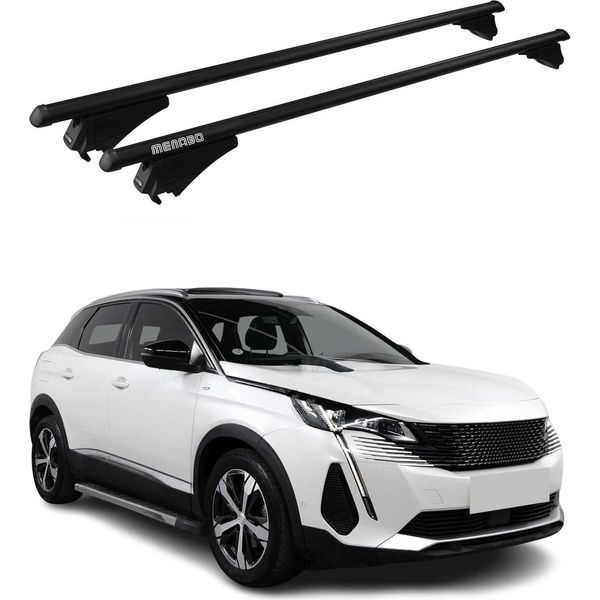 Menabo Portapacchi Base Per Peugeot 3008 2020-2023 Fl 75Kg Alluminio Nero 2X-image
