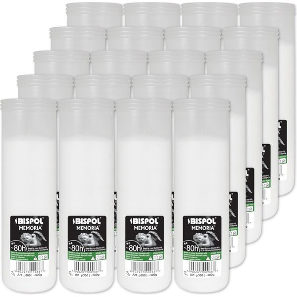 Ricariche Per Candele Di Paraffina Bispol P300 80H 20 Pz.-image