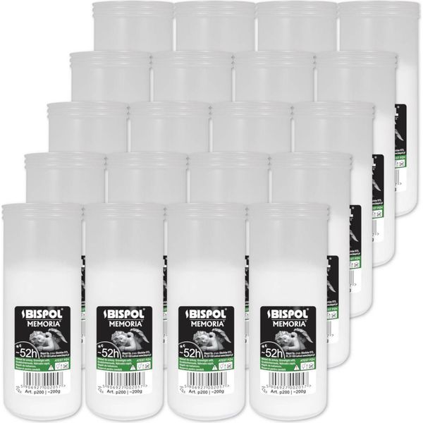 Ricariche Per Candele Di Paraffina Bispol P200 52H 20 Pz.-image