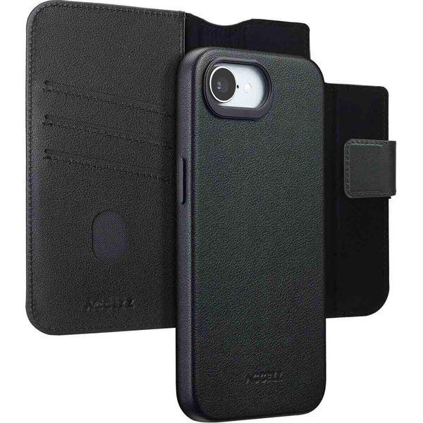 Custodia Per Iphone 16E - Vera Pelle - Custodia Accezz Flip Cover/2 In 1 - Nero-image