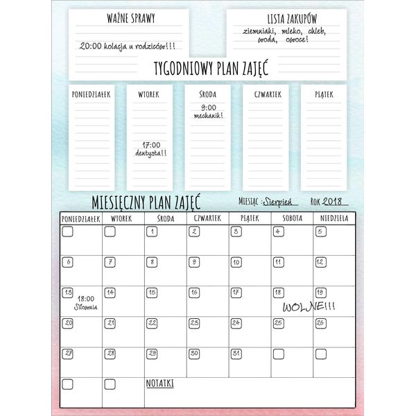Frigo Planner Lavagna Magnetica Grande Agenda Mensile Settimanale Xxl-image