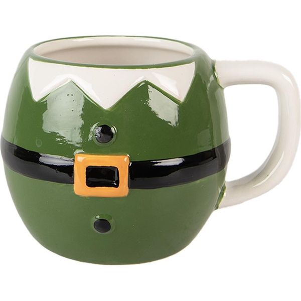 Tazza Clayre & Eef Babbo Natale 450 Ml In Vetroceramica Verde-image