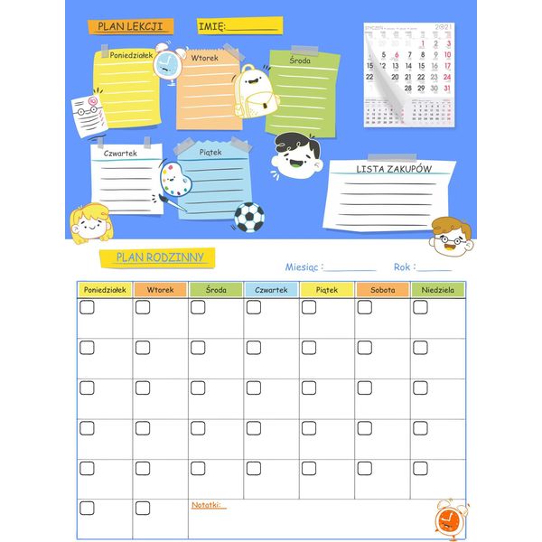 Calendario Da Frigo Lavagna Magnetica Grande Mensile Settimanale Planner Xxl-image