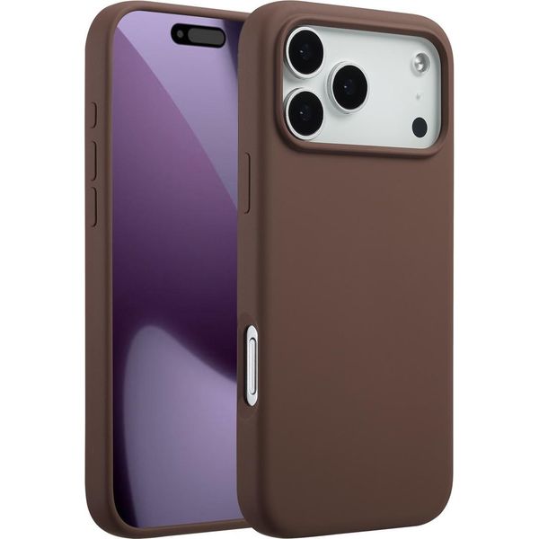 Custodia Per Iphone 17 Pro Max - Silicone - Accezz Soft Case/Backcover - Marrone-image