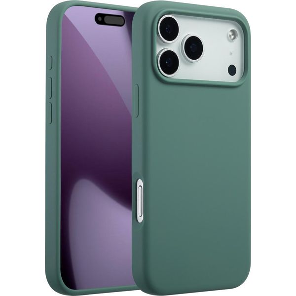Custodia Per Iphone 17 Pro Max - Silicone - Accezz Soft Case/Backcover - Verde Scuro-image