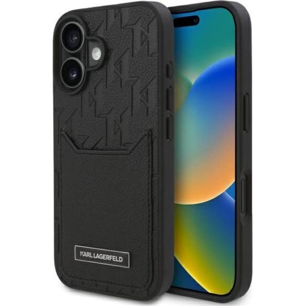 Karl Lagerfeld Klhcp16Spgkhprpk Iphone16 6.1 Czarny/Nero Custodia Rigida Carte Monogram-image