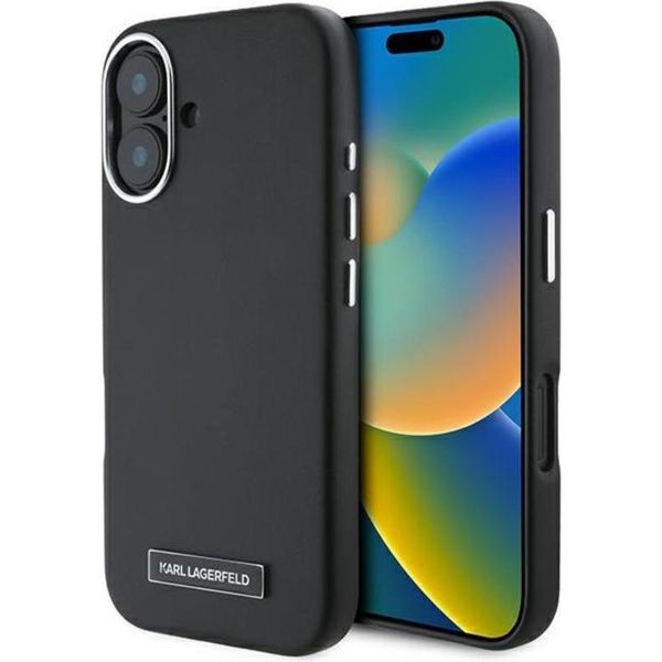 Karl Lagerfeld Klhmp16Mpgmsrpk Iphone16 Plus 6.7 Czarny/Nero Custodia Rigida Fw Piastra Metallica Magsafe-image
