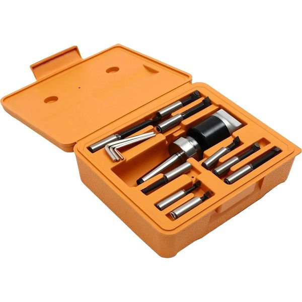 Set Di Teste Di Foratura, Set Di Aste Di Foratura Da 9 Pezzi, Struttura In Acciaio Resistente, Arancione-image
