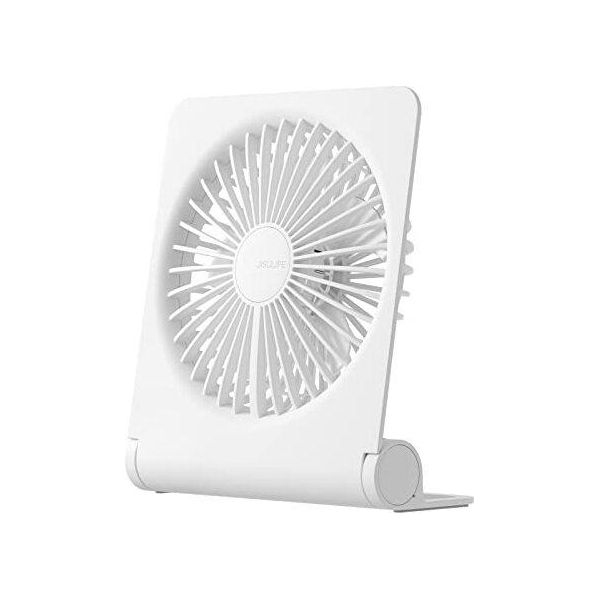 Jisulife Piccolo Ventilatore Da Tavolo, Mini Portatile Ricaricabile Usb 160° Pieghevole 4500 Mah, Estremamente Silenzioso, Ventilatore A 4 Velocità - Ufficio, Casa, Campeggio, Noi-image