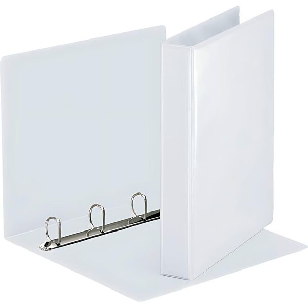 Esselte 49703 Raccoglitore Ad Anelli Di Presentazione, Con Tasche, A4, Pp, 4 Anelli, 30 Mm, Bianco-image