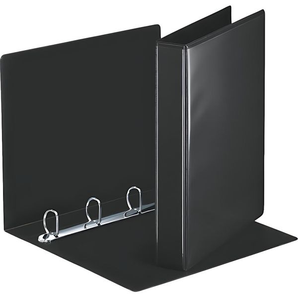 Esselte 49717 Raccoglitore Ad Anelli Di Presentazione, Con Tasche, A4, Pp, 4 Anelli, 30 Mm, Nero-image