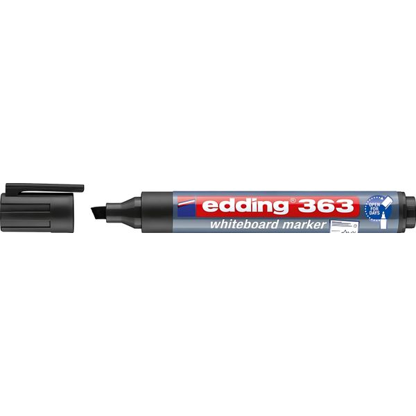 Edding 4-363001 363 Marcatore Per Lavagne - Ricaricabile, 1 - 5 Mm, Nero-image