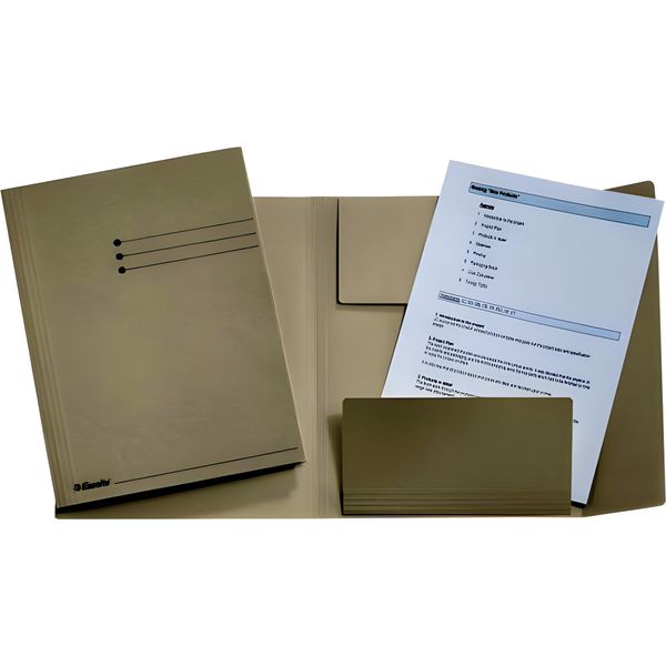 Esselte 1033307 Cartella Legale, A4, Cartoncino Manila 275 G/M², Colore Grigio-image