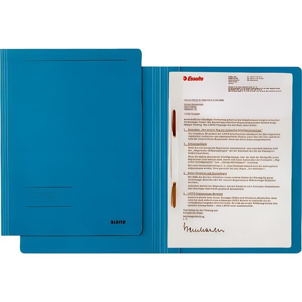 Leitz 3003-00-35 3003 Raccoglitore A Fogli Mobili Fresh - A4, 250 Fogli, Pinzatura, Cartone (Rc), Blu-image