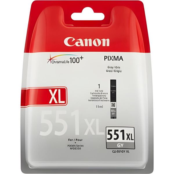 Canon CLI-551XL Gy W/Sec Cartuccia D'inchiostro 1 Pz Originale Resa Elevata (Xl) Grigio-image