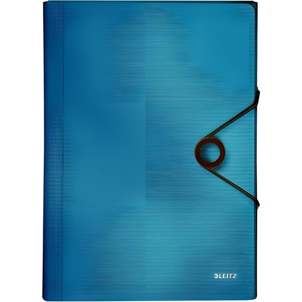 Leitz 4579-10-30 4579 Cartella Solida - 6 Scomparti, A4, 250 Fogli, Pp, Azzurro-image