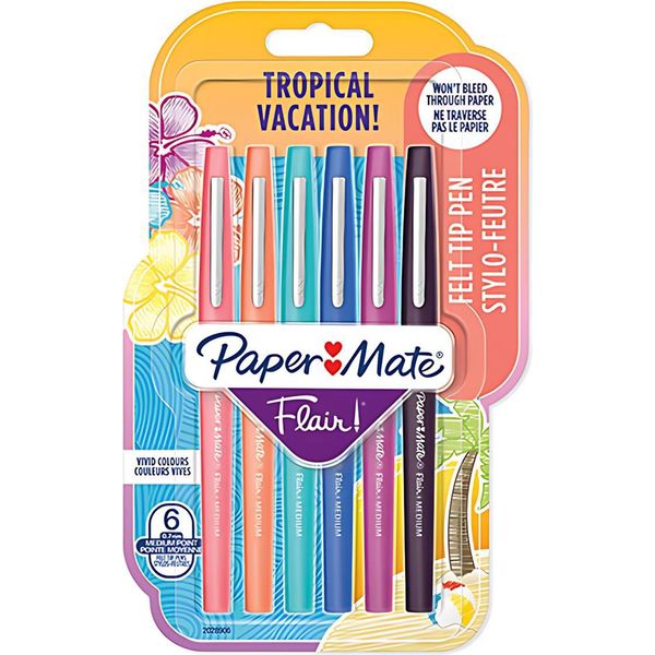 Paper Mate 2028906 1X6 Pennarelli Paper Mate Flair Tropical Vacation M 0,7 Mm-image