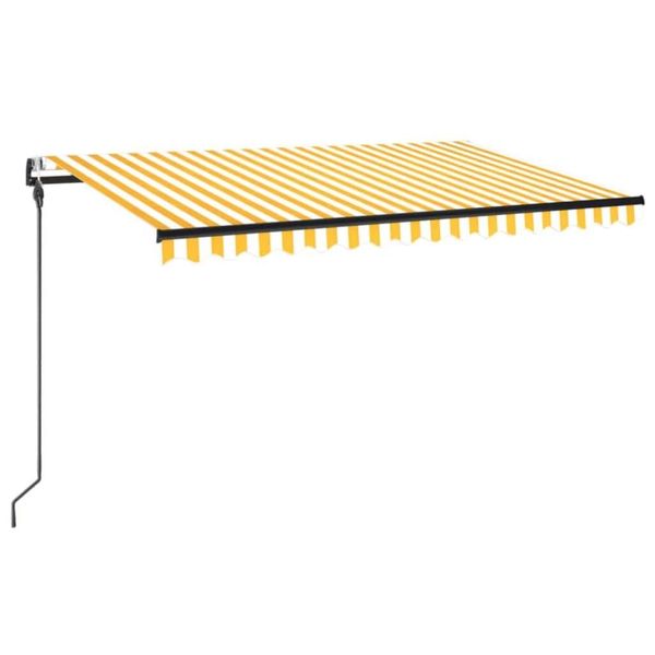 Tenda Automatica Con Led E Sensore Vento 450X300 Cm Giallo/Bianco-image