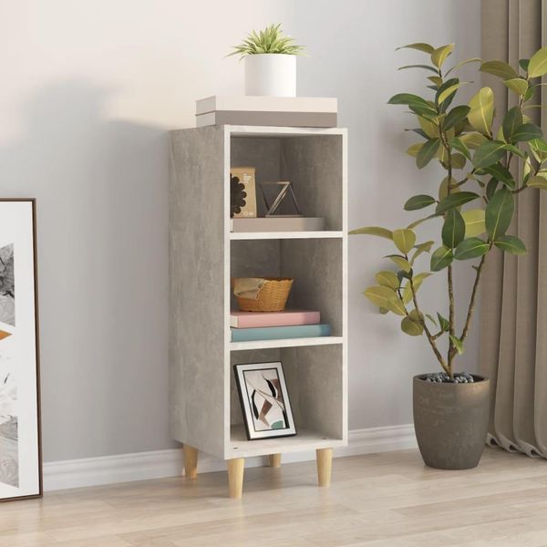 Vidaxl Credenza Grigio Cemento 34,5X32,5X90 Cm Materiale A Base Di Legno-image