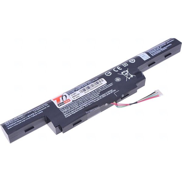 Batteria T6 Power Per Acer Aspire E5-575 Serie, Li-Ion, 10,95 V, 5200 Mah (56 Wh), Nero-image