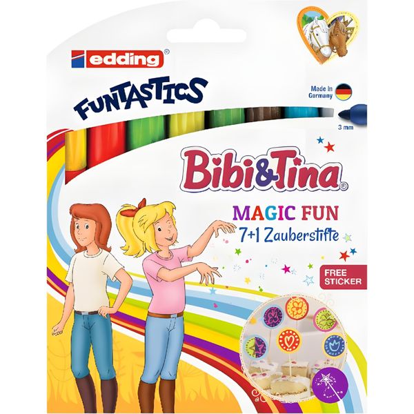 Edding 13 Funtastics Magic Fun Pennarelli In Fibra Bibi & Tina Assortiti (Confezione Da 8)-image