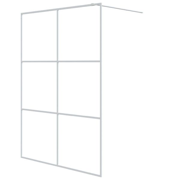 Vidaxl Schermo Doccia Per Cabina Doccia Bianco 140X195 Cm Esg Vetro Chiaro-image
