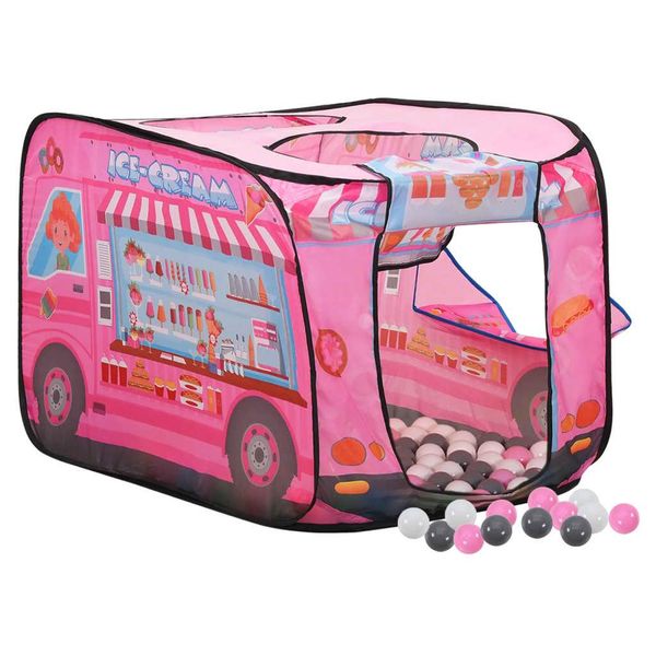 Vidaxl Tenda Da Gioco Per Bambini Con 250 Palline Rosa 70X112X70 Cm-image