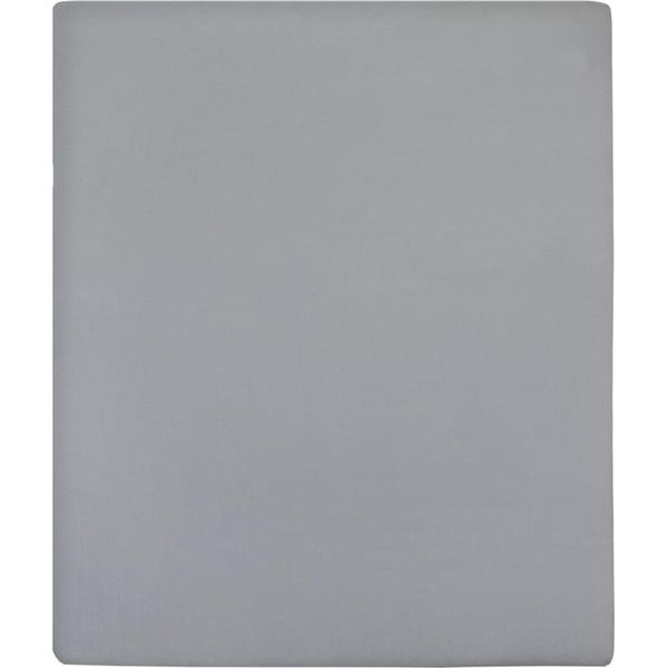Vidaxl Lenzuolo Matrimoniale 2 Pz. Jersey Grigio 100X200 Cm In Cotone-image