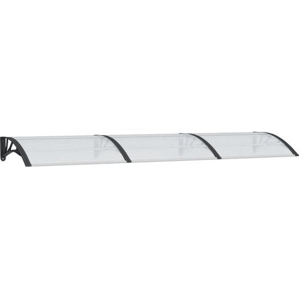 Vidaxl Tettoia Per Porta Nera E Trasparente 300X75 Cm In Policarbonato-image