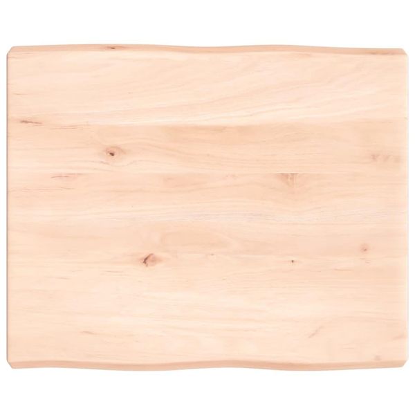 Piano Del Tavolo 60X50X(2-6) Cm In Legno Massiccio Non Trattato Bordo Albero-image