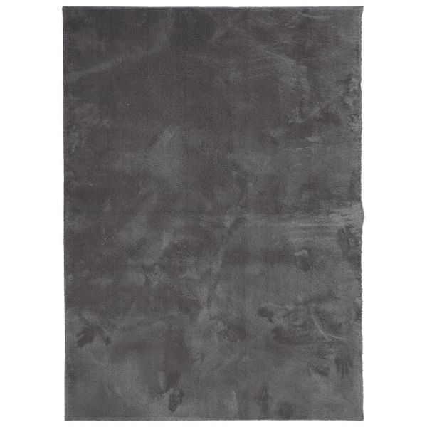 Vidaxl Tappeto Huarte A Pelo Corto Morbido E Lavabile Antracite 160X230 Cm-image