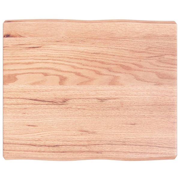 Piano Del Tavolo 60X50X(2-6) Cm In Legno Massiccio Trattato Bordo Albero-image