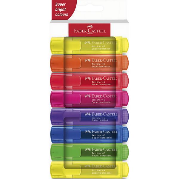 FABER-CASTELL 254648 FABER-CASTELL Tl 46 Sf Textmarker Farbsortiert, 8 St.-image