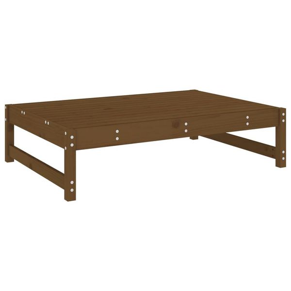 Sgabello Da Giardino Marrone Miele 120X80 Cm In Legno Massiccio Di Pino-image
