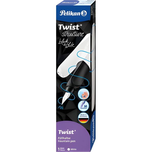 Pelikan 824620 Pelikan Twist® Structure PatronenfüLler Weiß M (Mittel)-image