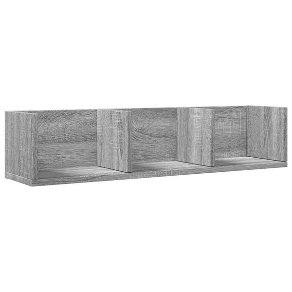 Vidaxl Armadio A Muro Grigio Rovere Sonoma 75X18X16,5 Cm Materiale Legno-image