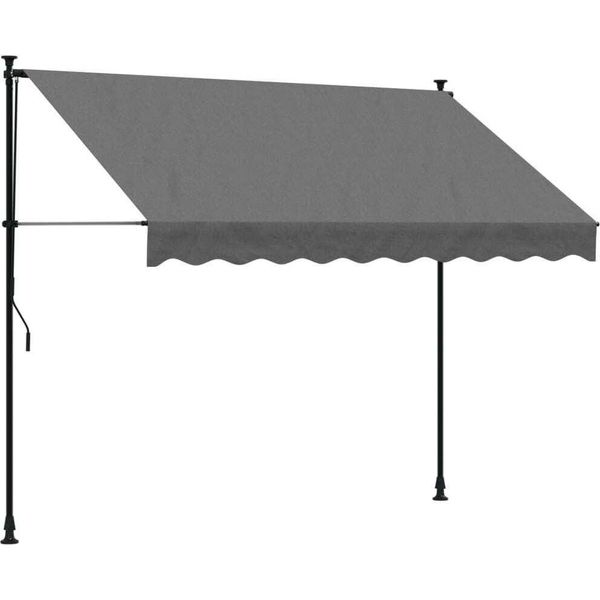 Vidaxl Tenda Retrattile Antracite 250X150 Cm In Tessuto E Acciaio-image