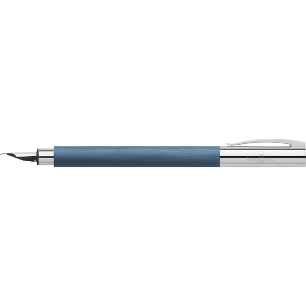Stilografica Faber Castell Ambition In Resina Pregiata Pennino Blu Ef-image
