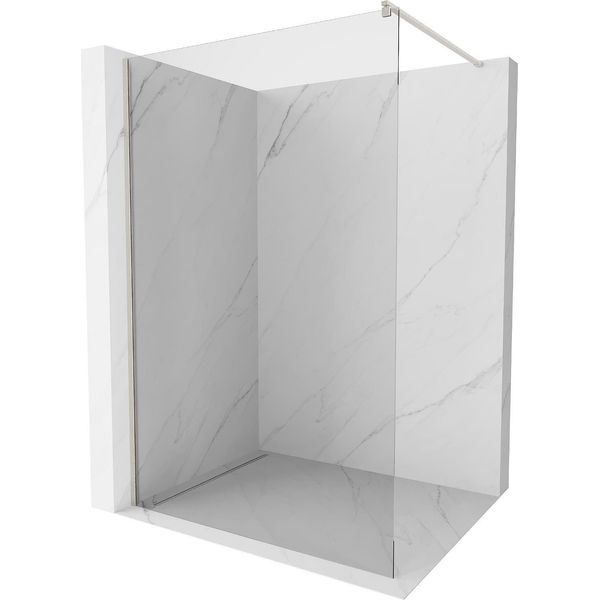 Mexen Kioto Parete Doccia Walk-In 120 X 200 Cm, Trasparente 8 Mm, Nichel Spazzolato - 800-120-101-97-00-image