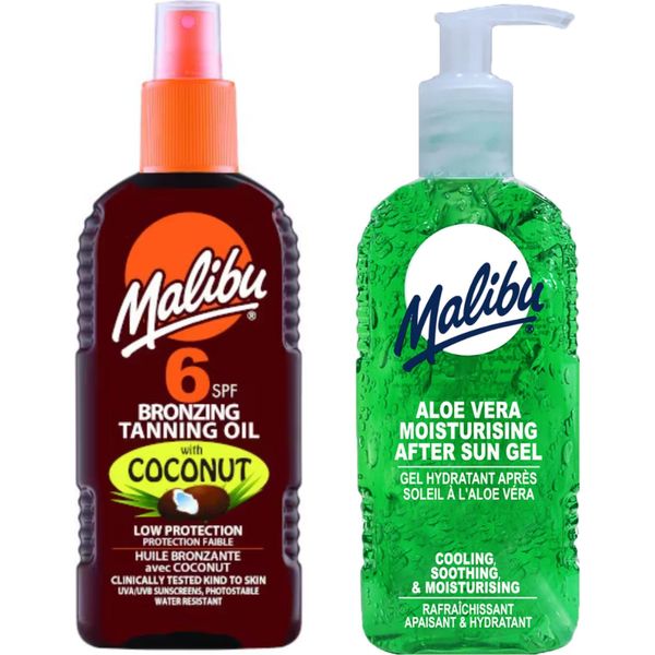 Malibu Bronzing Olio Con Cocco SPF6 200Ml + Gel Di Aloe Dopo Aver Studiato 200 Ml-image