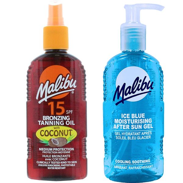 Malibu Bronzing Olio Con Cocco SPF15 200Ml + Gel Dopo Aver Studiato 200 Ml-image