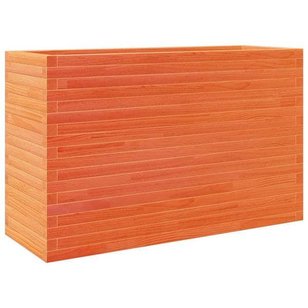Vidaxl Fioriera Marrone Cera 110X40X68,5 Cm In Legno Di Pino Massiccio-image